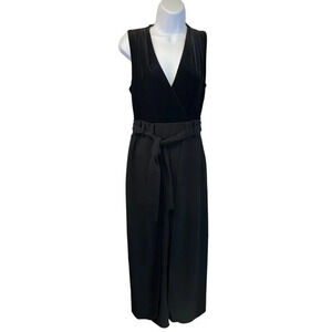 Shelby Nites Womens 8 Black Jump Suite Shorts/Pants V Neck Party